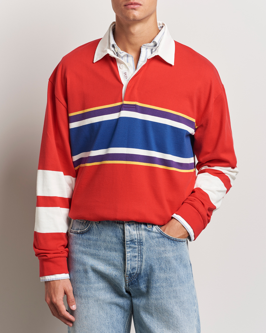 Men | Rugby Shirts | GANT | Vintage Heavy Rugger Bright Red