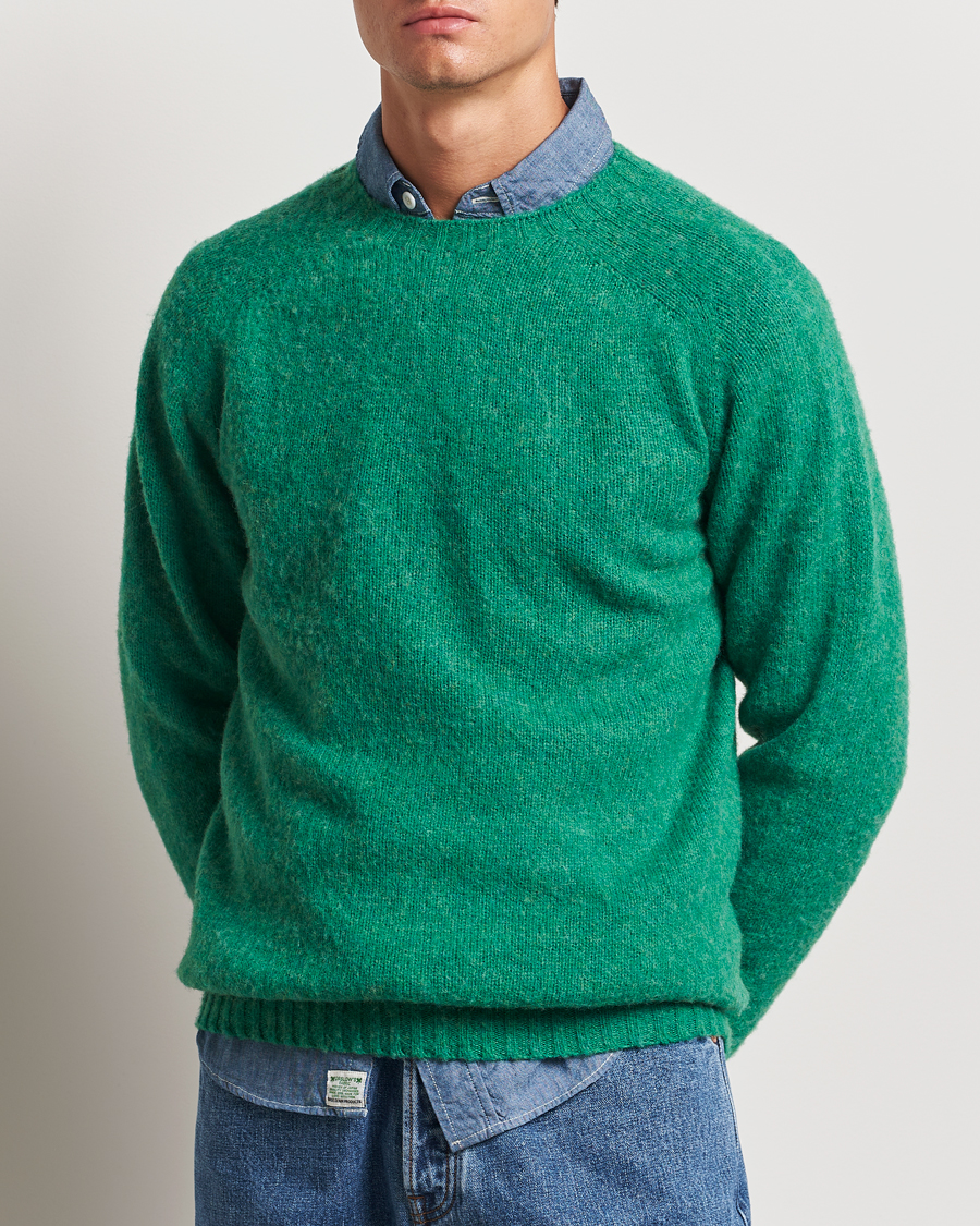 Men |  | Harley Of Scotland | Brushed Supersoft Lambswool Crewneck Pixie