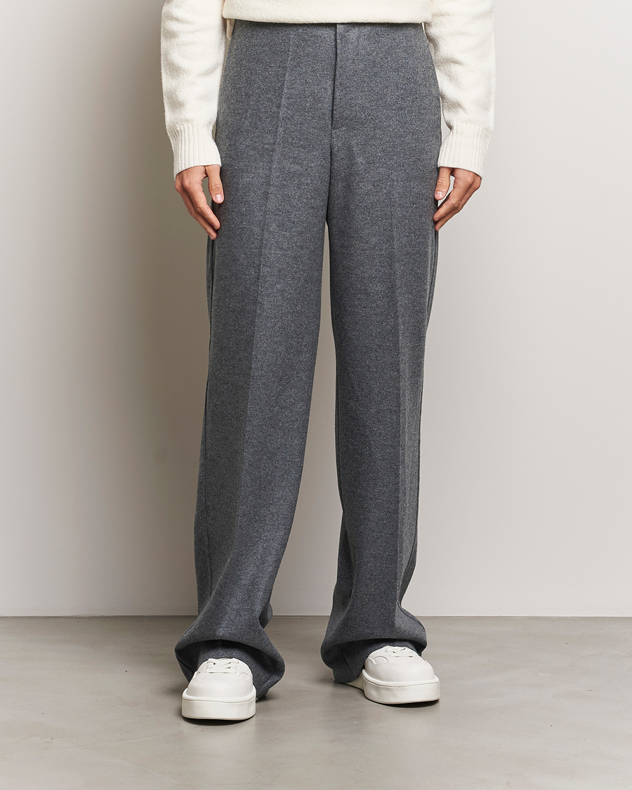 Men |  | Jil Sander | Wool Flannel Pants Grey Melange