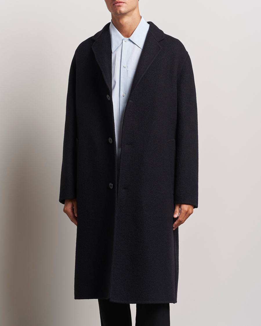 Men |  | Jil Sander | Felted Wool Coat Black