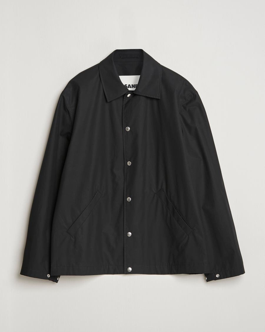 Jil Sander Back Printed Coach Jacket Black at CareOfCarl