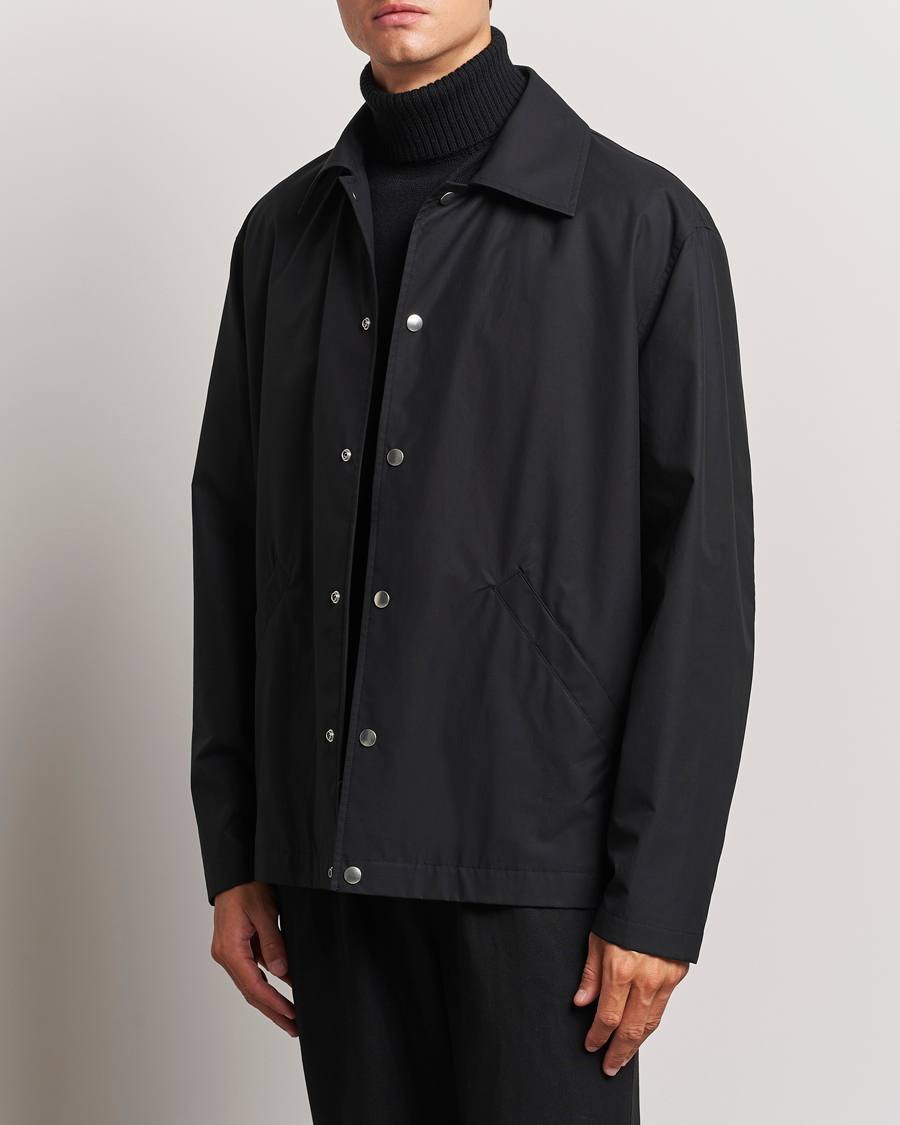 Men | Minimalistic jackets | Jil Sander | Back Printed Coach Jacket Black