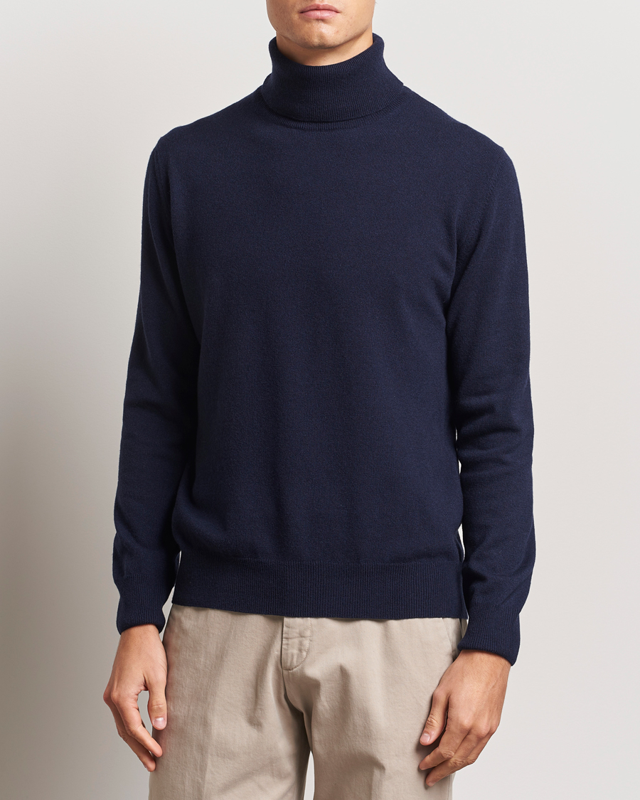 Men |  | Morgano | Wool/Cashmere Rollneck Navy