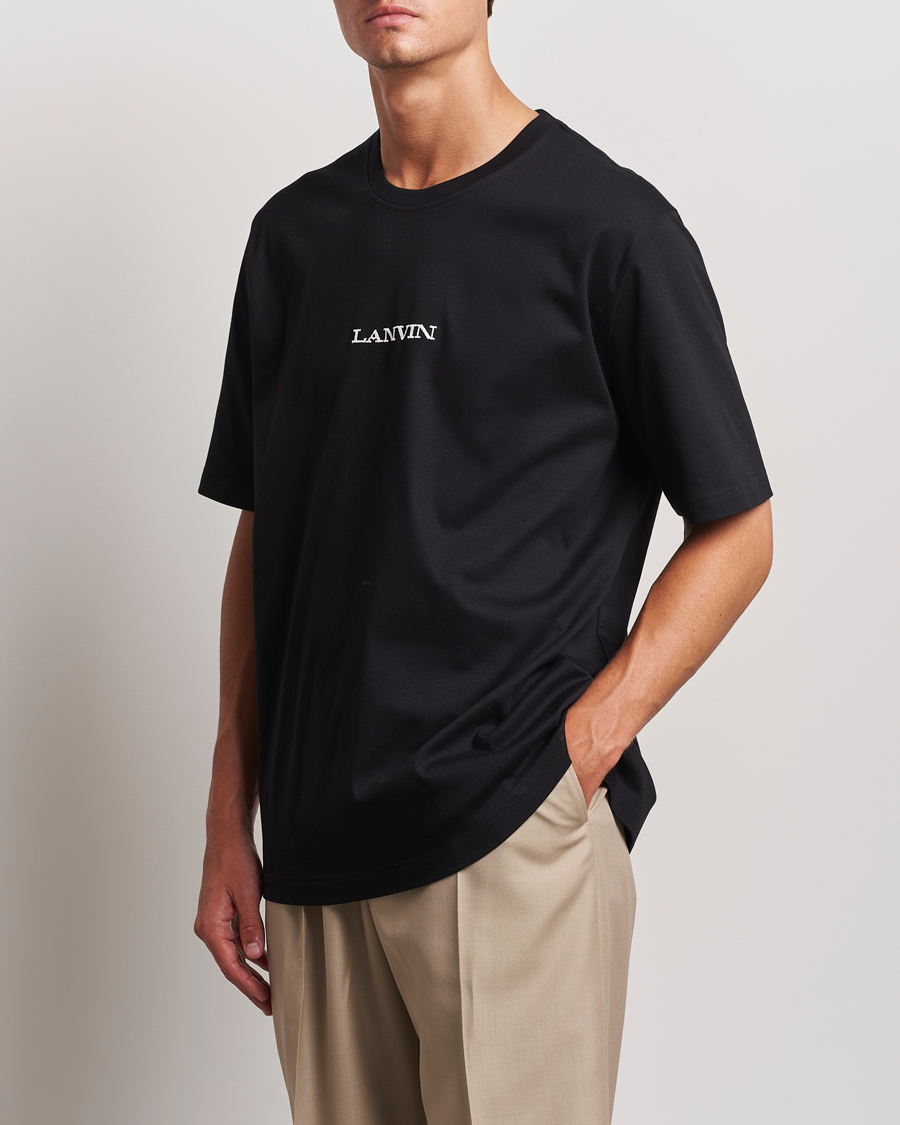 Men |  | Lanvin | Embroidered Logo T-Shirt Black