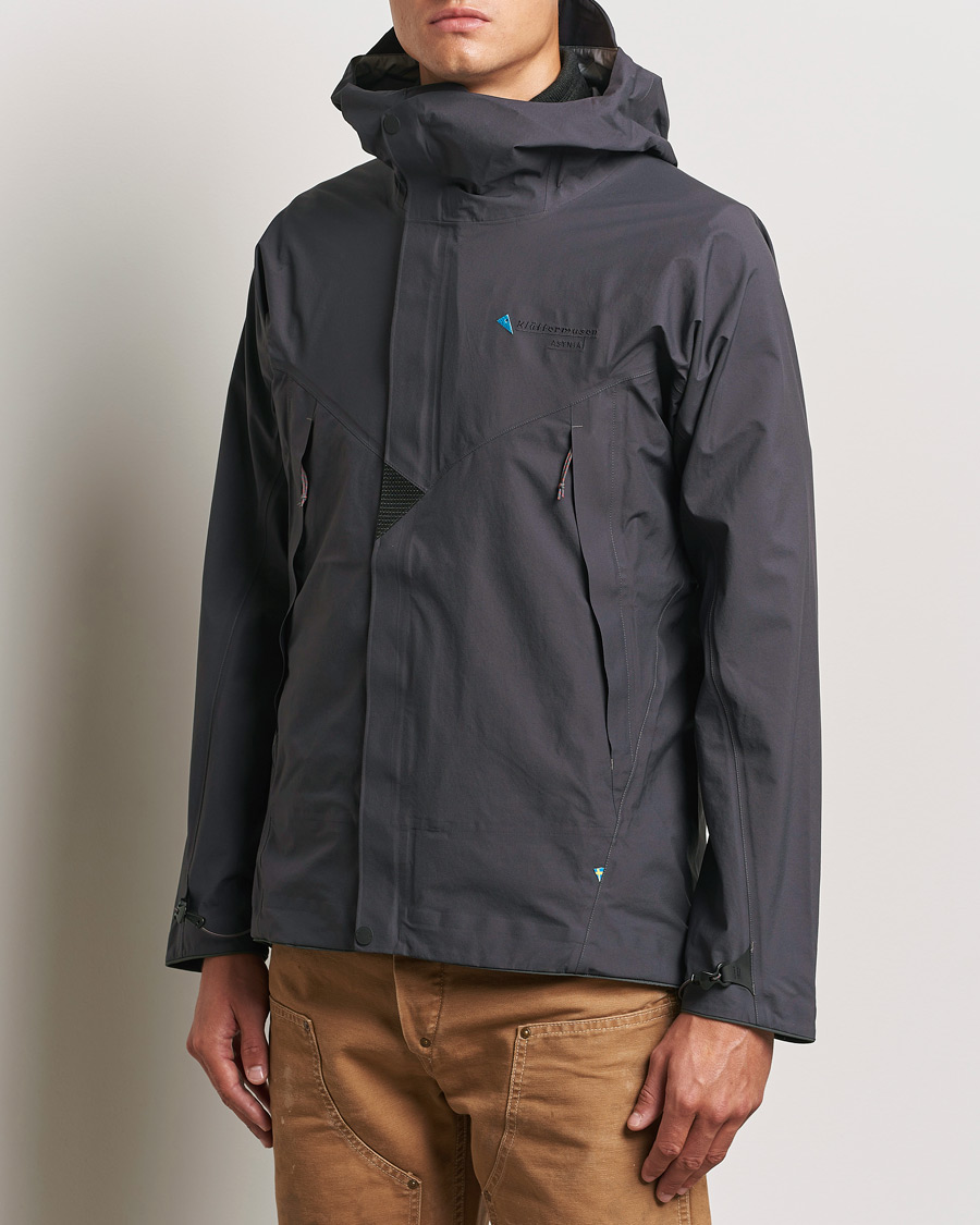 Men | Spring Jackets | Klättermusen | Asynja Lightweight Waterproof Jacket Raven