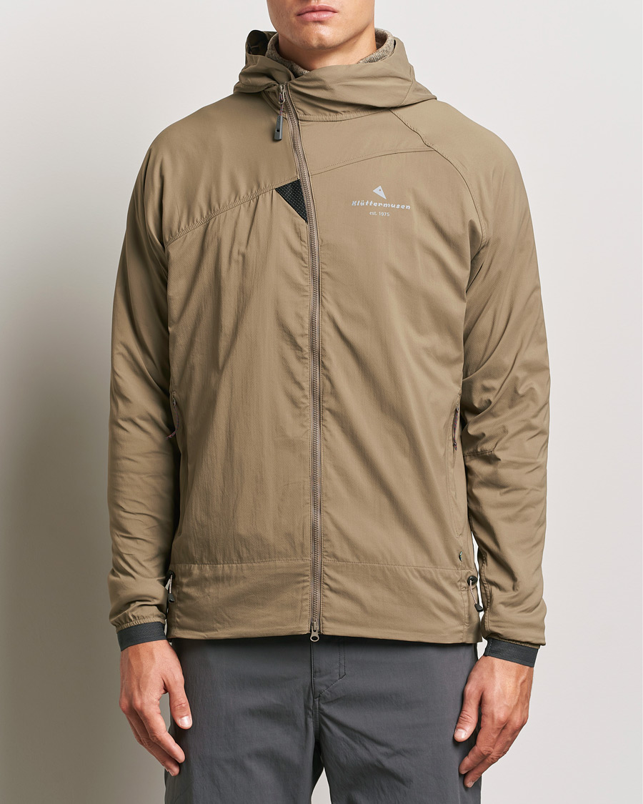 Men | Coats & Jackets | Klättermusen | 74 Levitend Active Hooded Jacket Dark Khaki