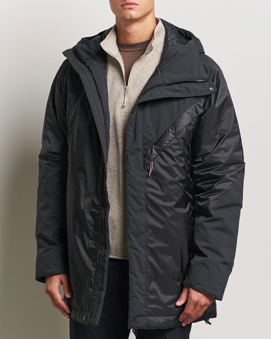 Men | Coats & Jackets | Klättermusen | Aud Waterproof Down Jacket Pitch Black