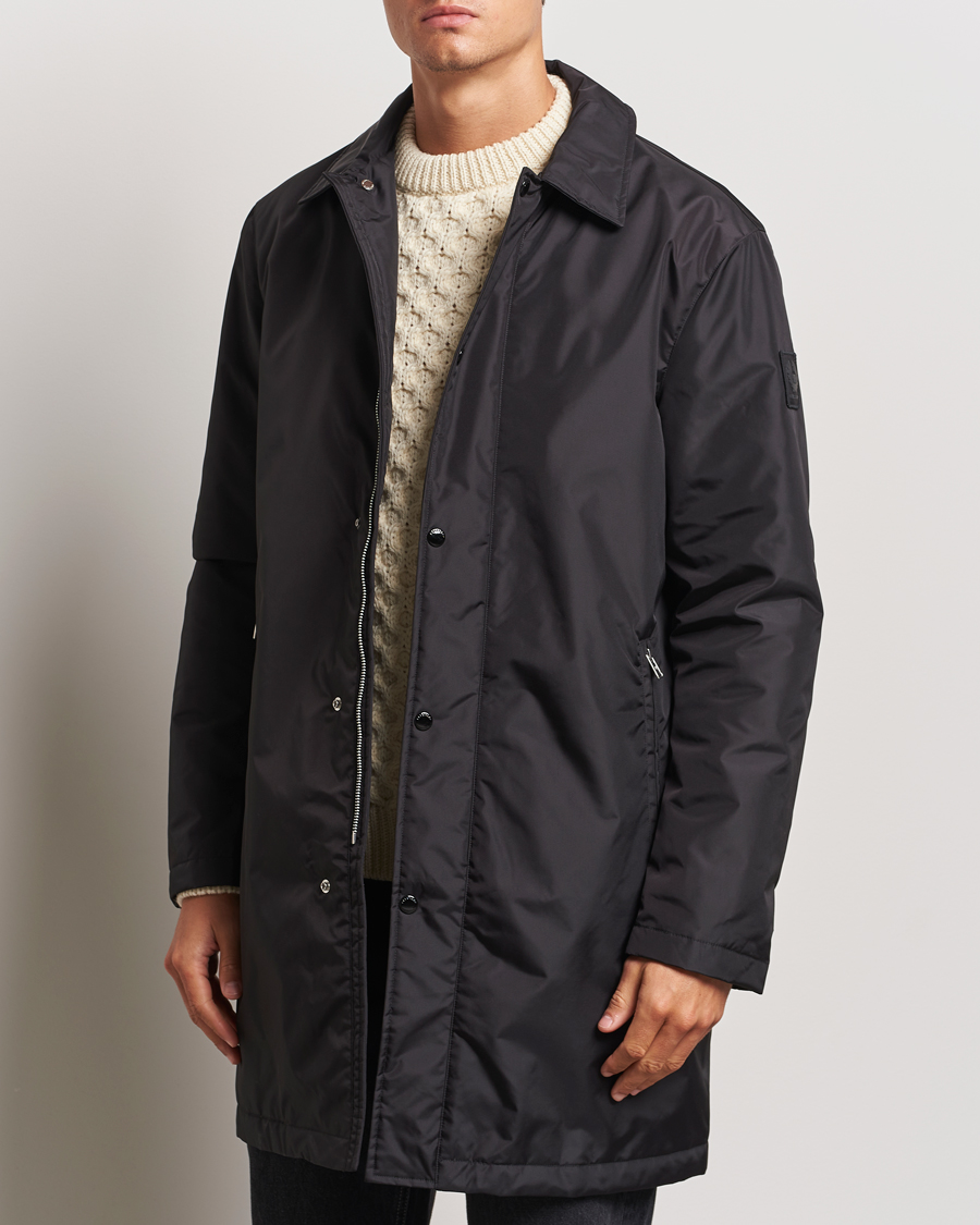 Men |  | Belstaff | Drill Padded Nylon Coat Black