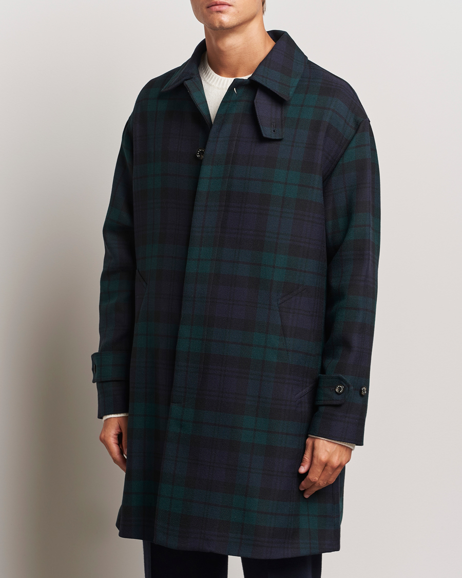 Men | Clothing | Mackintosh | Wool Soho Tartan Coat Blackwatch