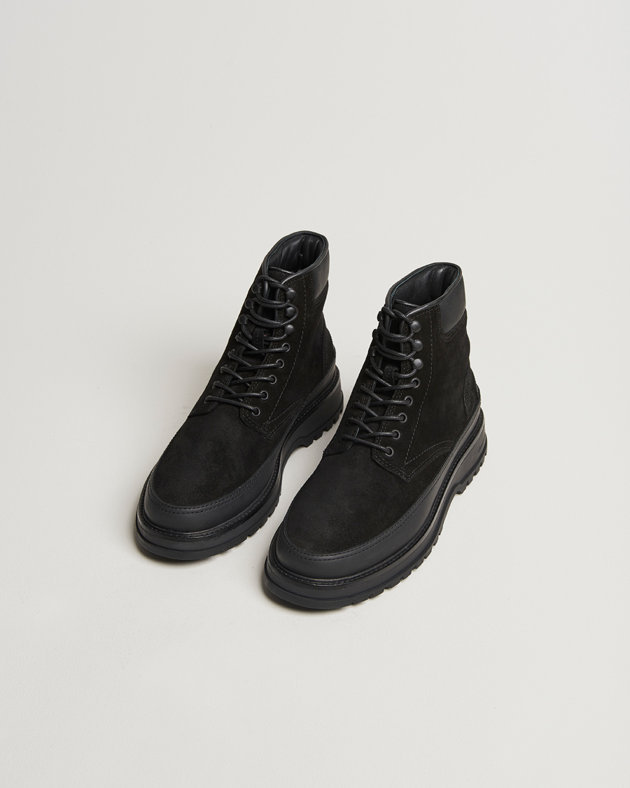 Men | GANT | GANT | Clefton Felt Lined Suede Boot Black