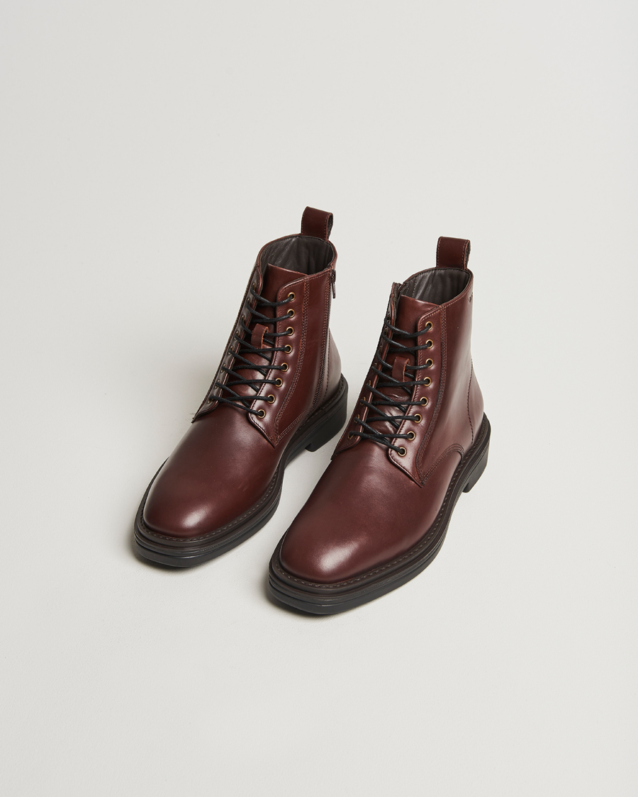 Men | GANT | GANT | Boggar Leather Boot Cognac