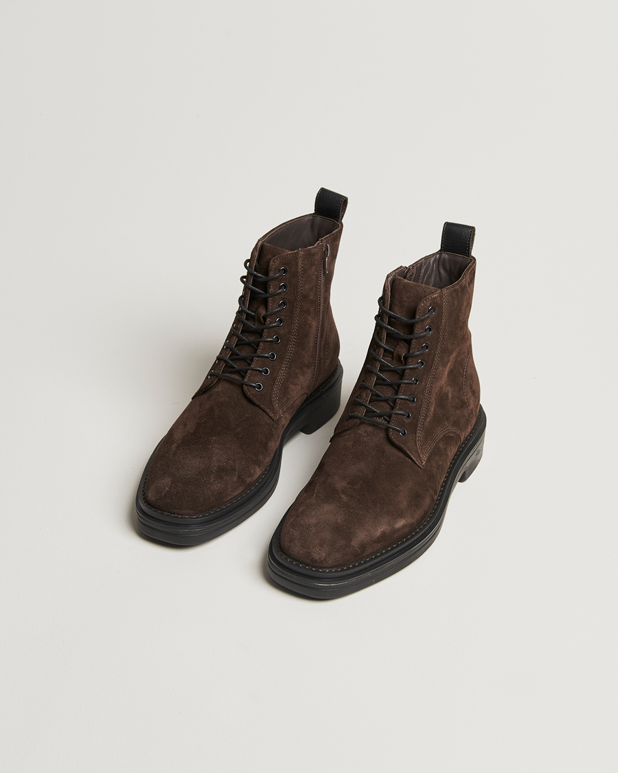 Men | Shoes | GANT | Boggar Suede Boot Espresso Brown