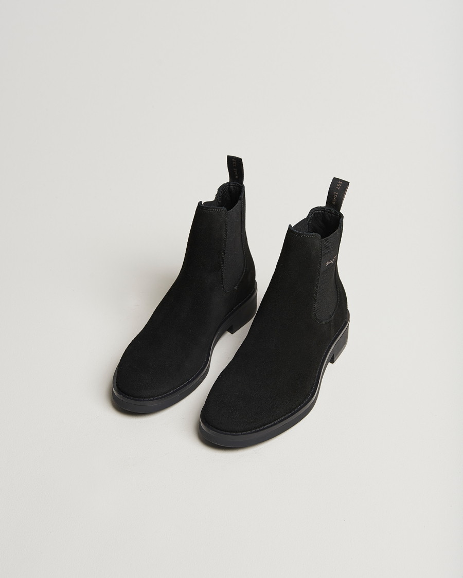 Men | GANT | GANT | Prepdale Suede Chelsea Boot Black