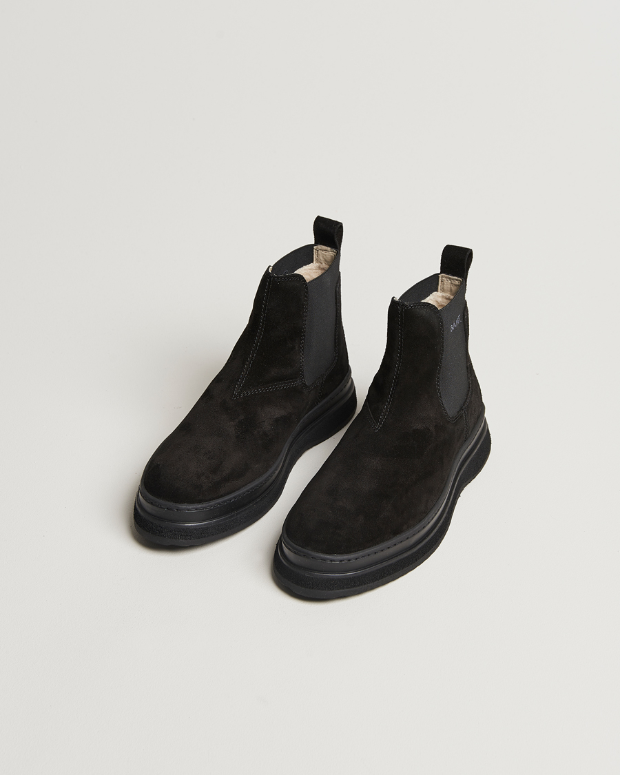 Men | Shoes | GANT | Blistown Shearling Suede Chelsea Boot Black