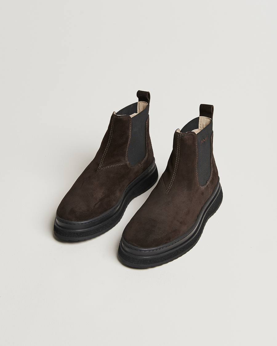 Men | Chelsea boots | GANT | Blistown Shearling Suede Chelsea Boot Espresso Brown