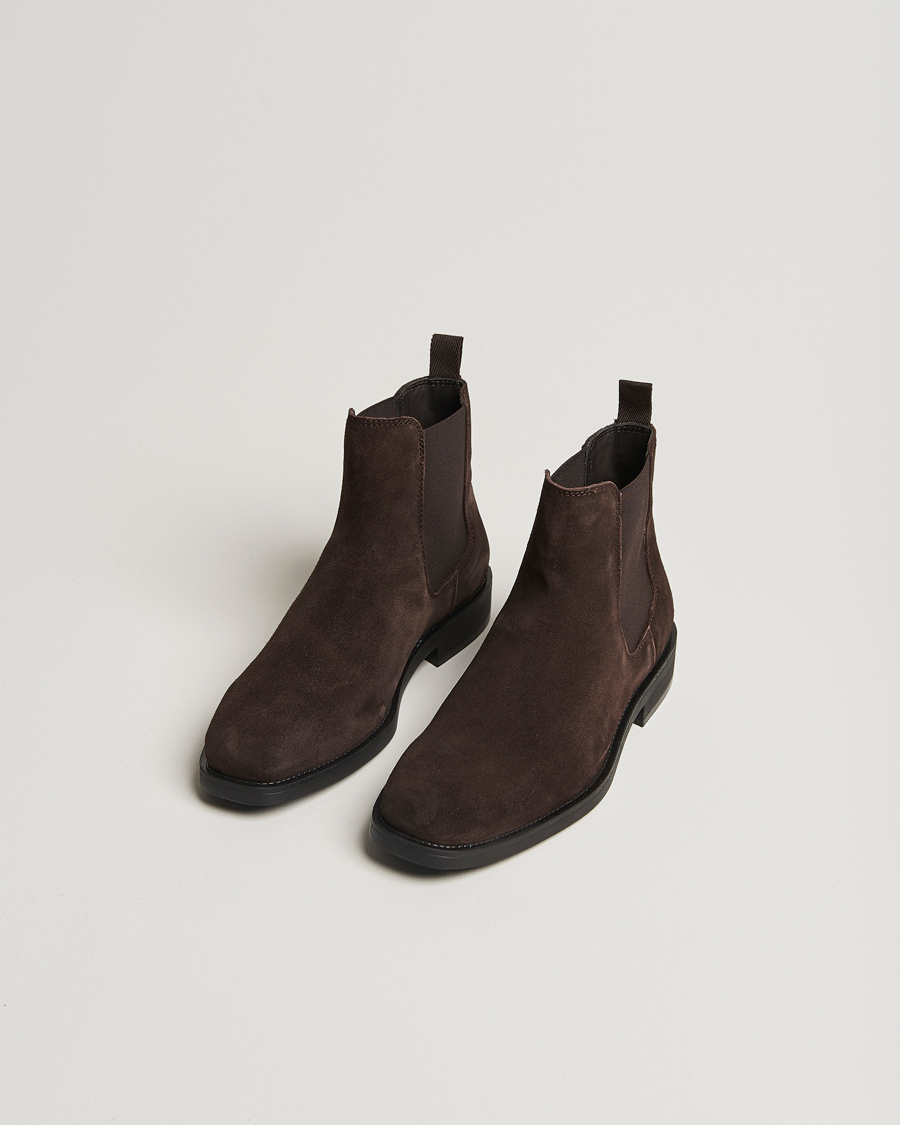 Men | Shoes | GANT | Rizmood Suede Chelsea Boot Dark Brown