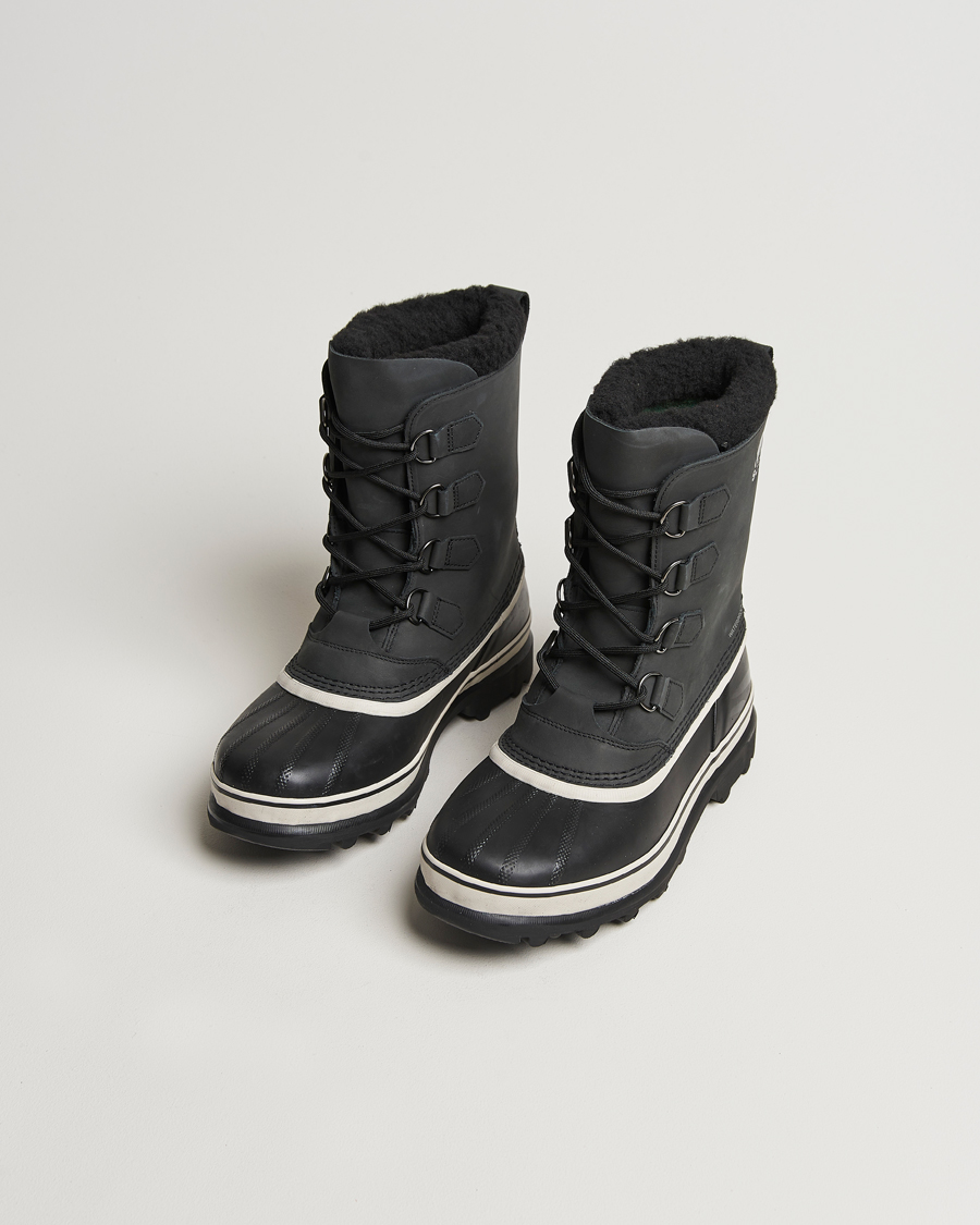 Men | Active | Sorel | Caribou WP Felt Lined Leather Boots Black