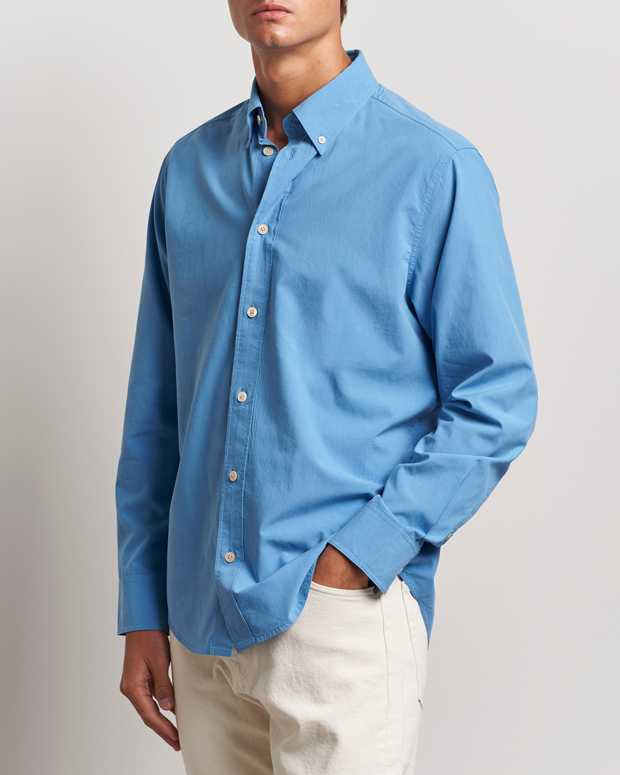 Men |  | NN07 | Colby Lyocell/Cotton Button Down Shirt Blue Jasper