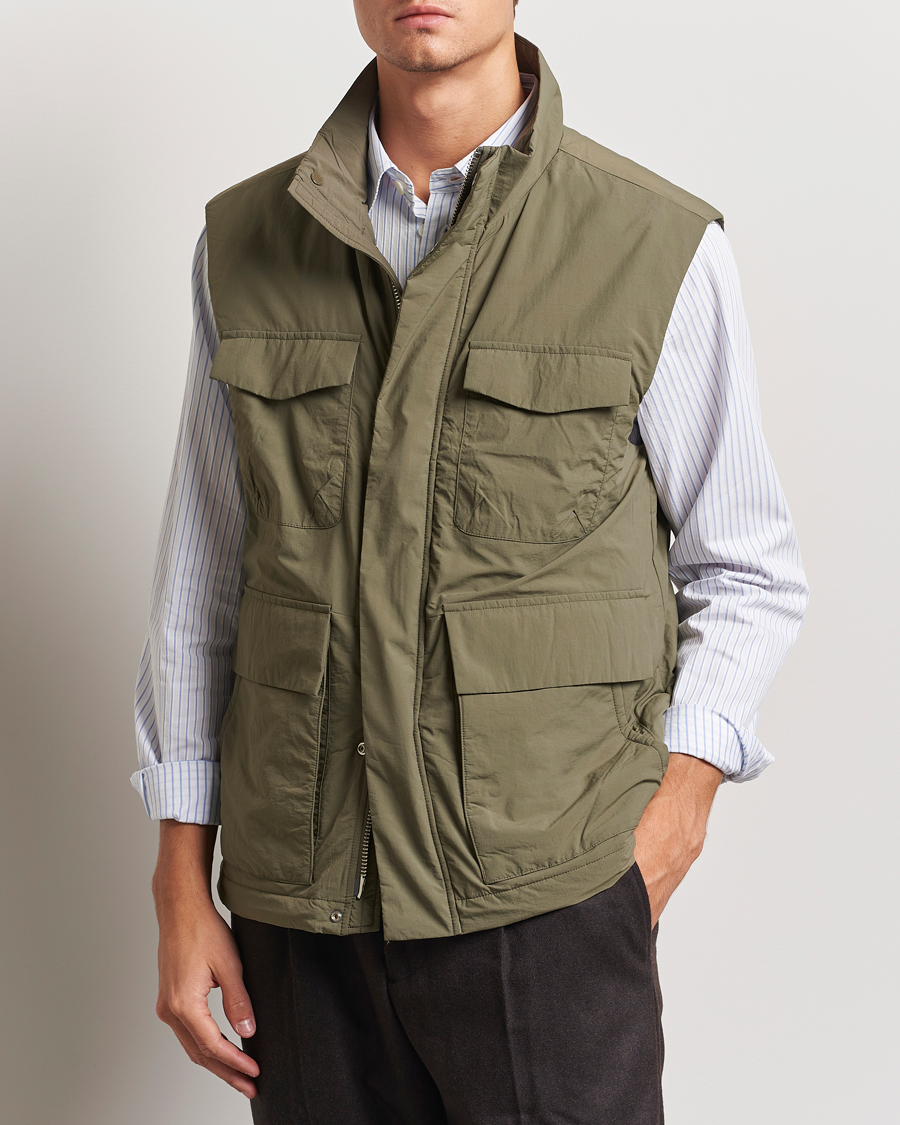 Men | NN07 | NN07 | Perry Nylon Padded Vest Capers Green