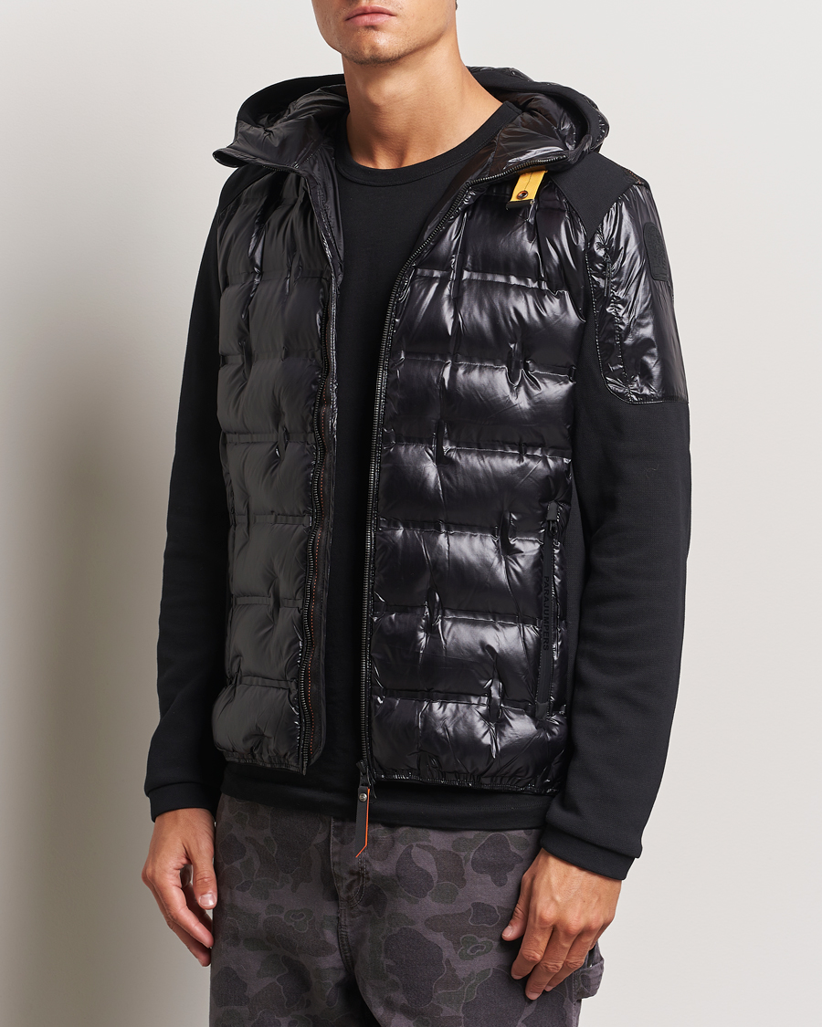 Men |  | Parajumpers | Gyles Piquet Puffer Hybrid Jacket Black