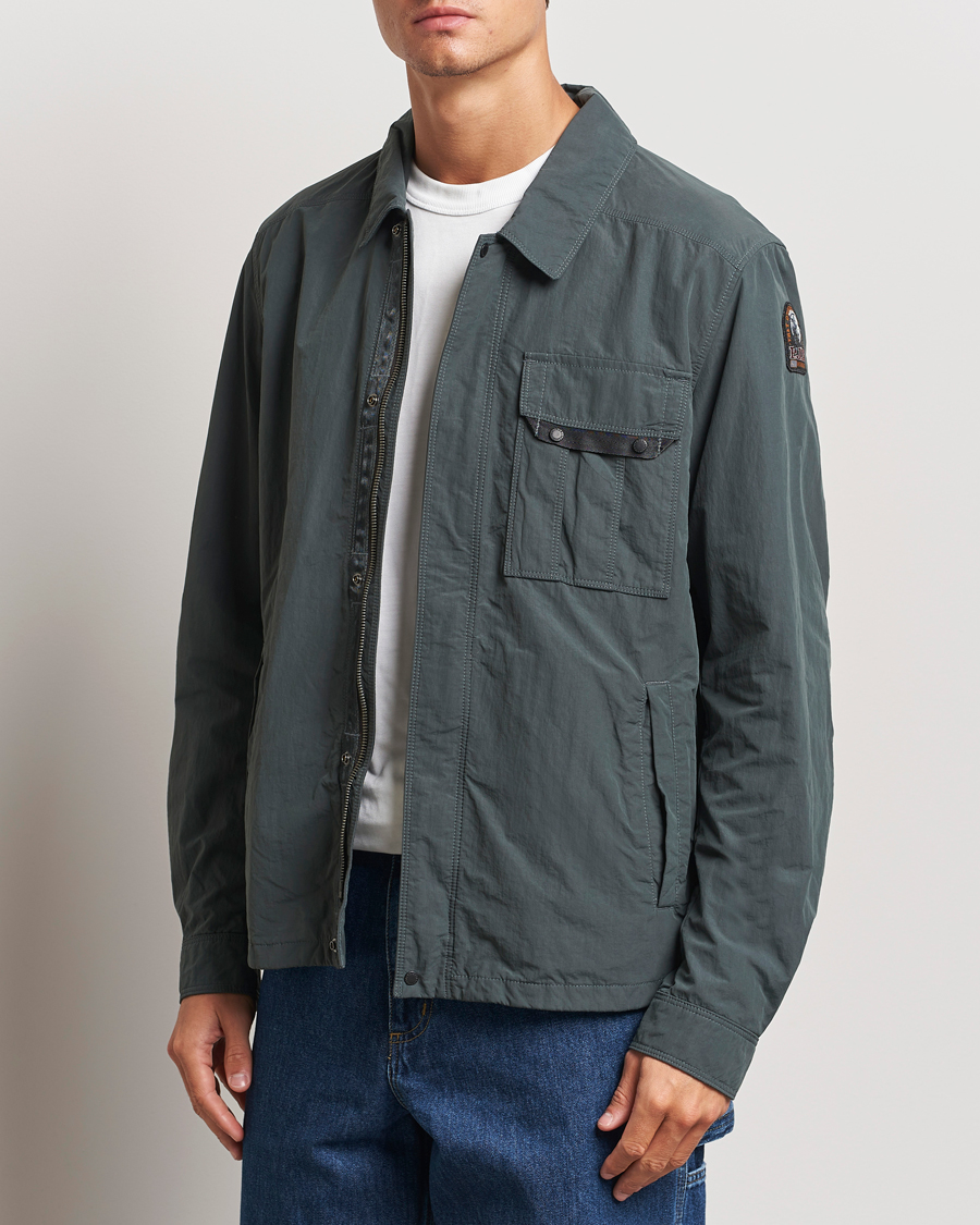 Men |  | Parajumpers | Miura Peached Poplin Shirt Jacket Green Gables