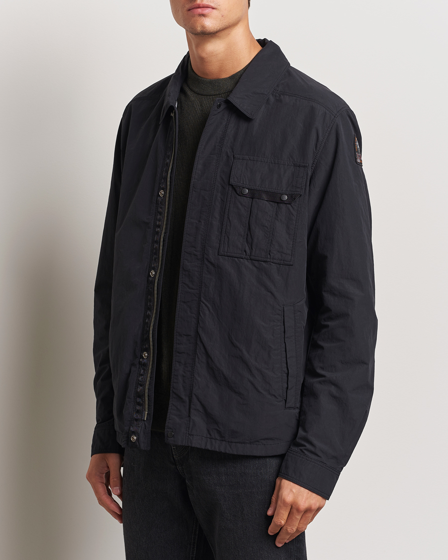 Men |  | Parajumpers | Miura Peached Poplin Shirt Jacket Black