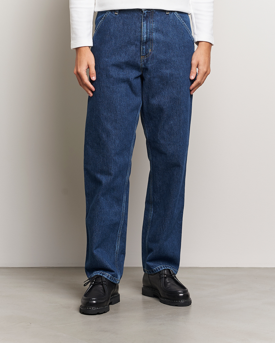 Men |  | Carhartt WIP | Single Knee Smith Denim Pants Blue Stone Washed