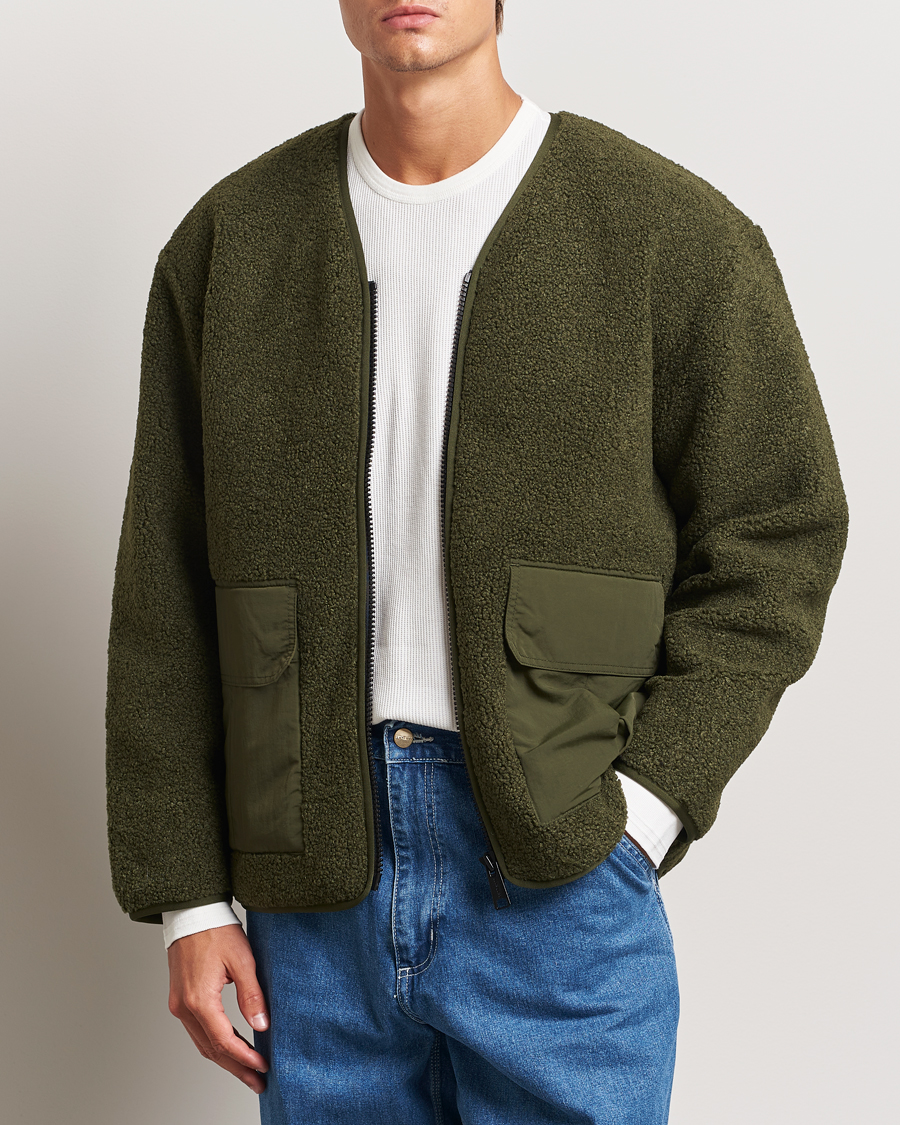 Men | Fleece Sweaters | Carhartt WIP | Devin Pile Liner Office Green