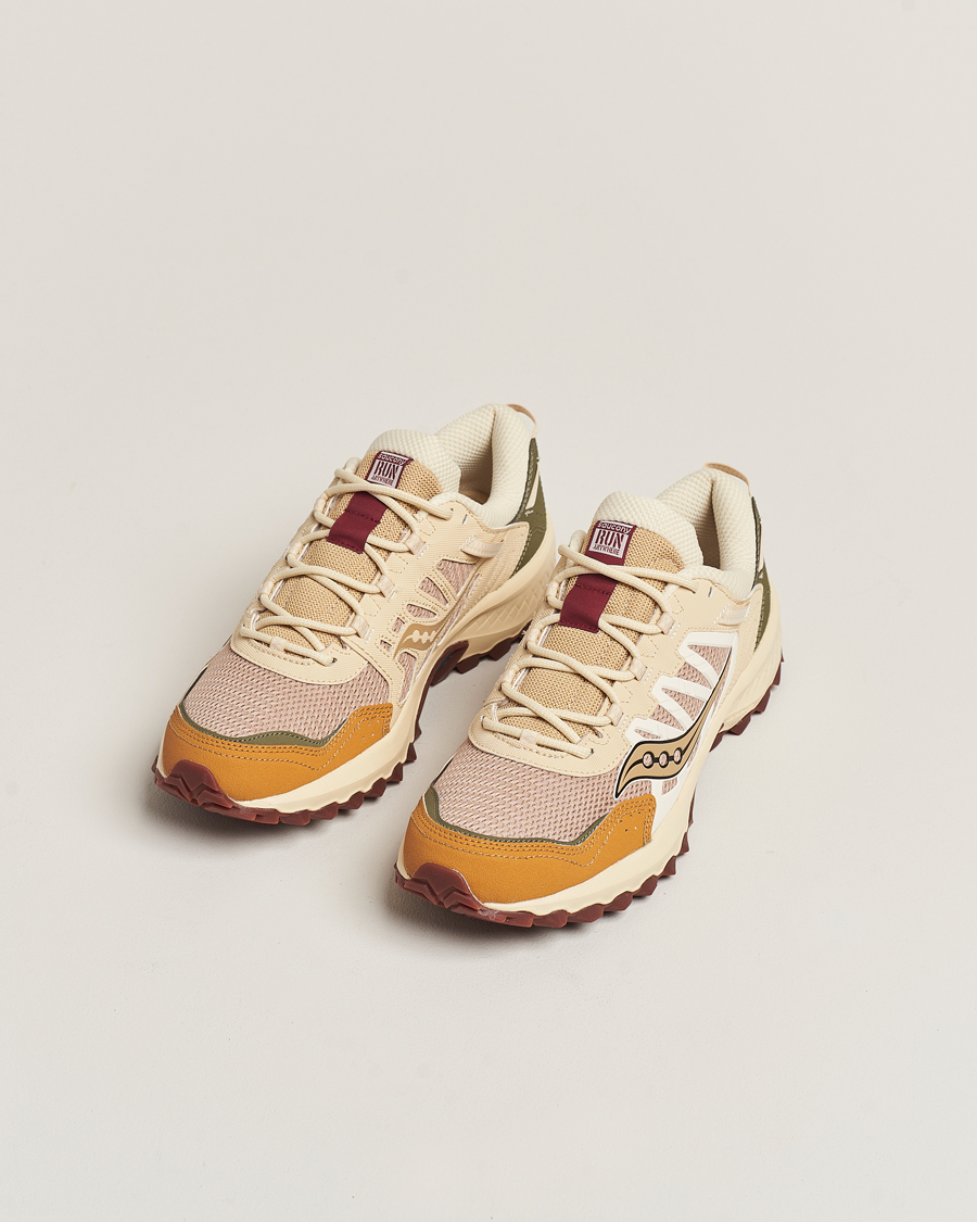 Men |  | Saucony | Grid Peak Trail Sneaker Tan/Chino Green