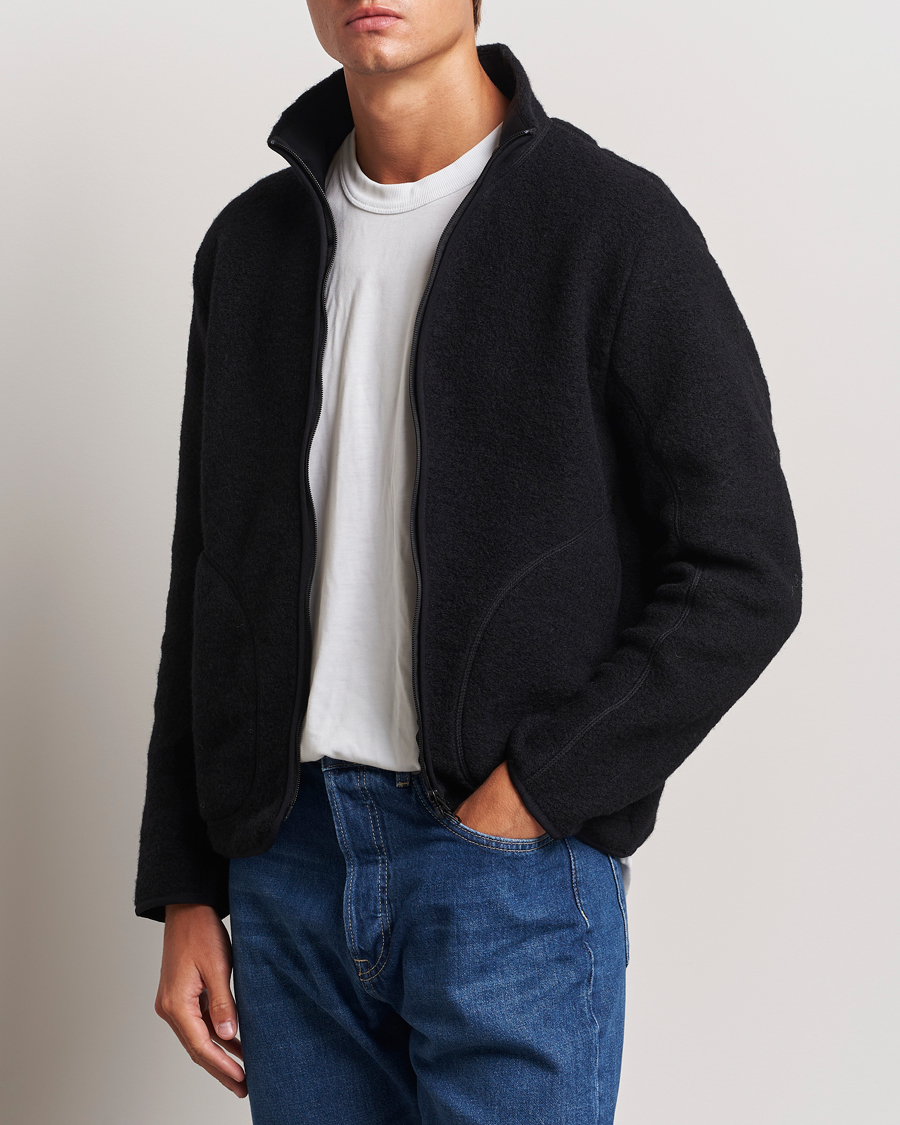 Men |  | J.Lindeberg | Dustin Wool Fleece Jacket Black