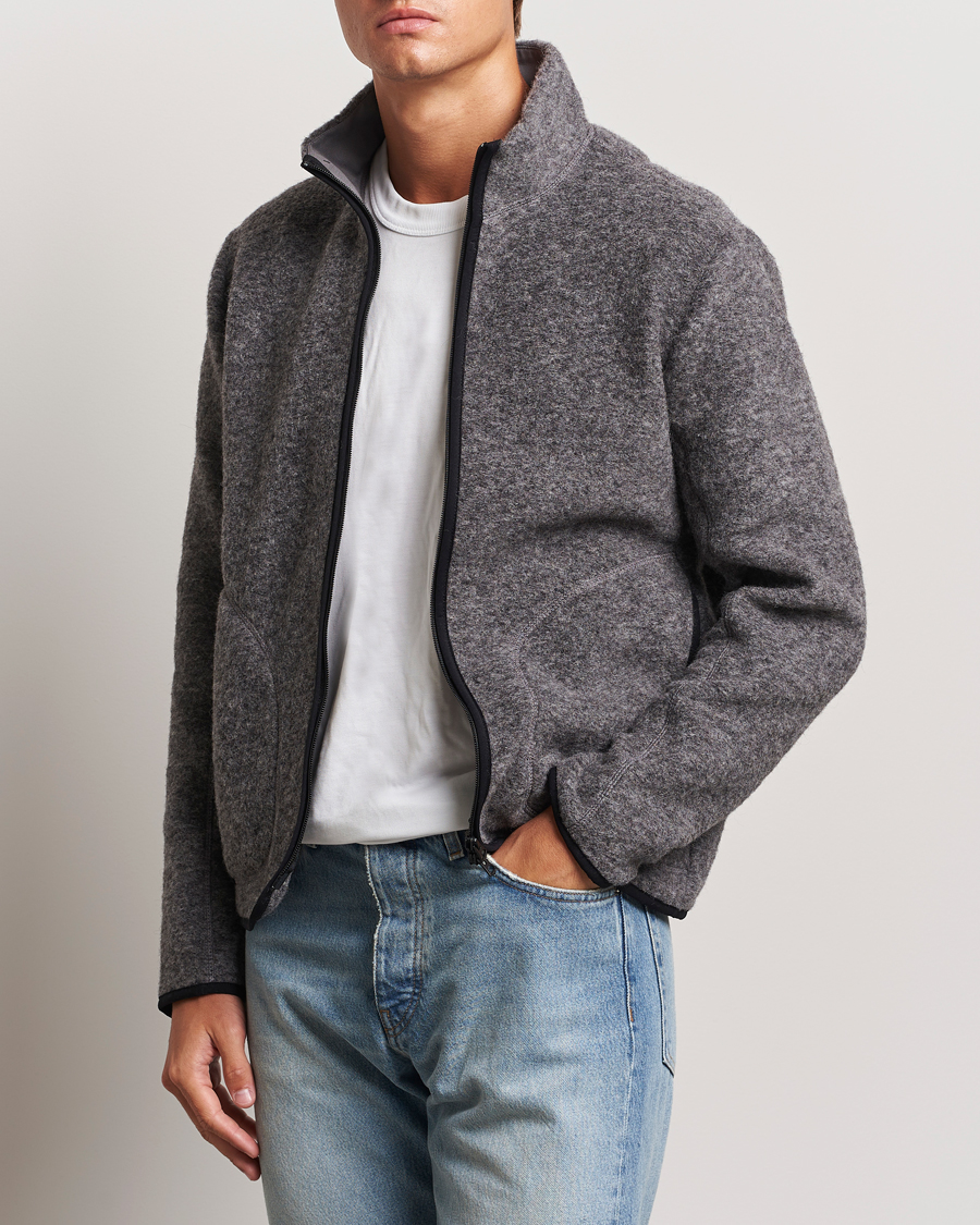 Men |  | J.Lindeberg | Dustin Wool Fleece Jacket Light Grey Melange