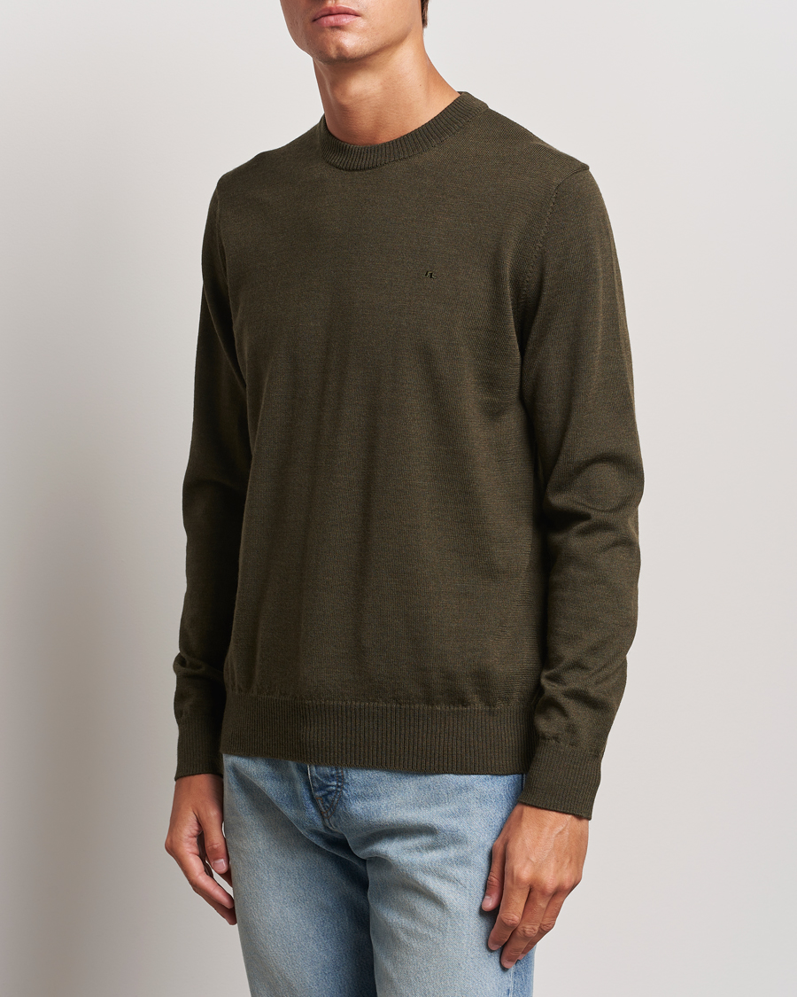 Men |  | J.Lindeberg | Keane Merino Crew Neck Sweater Forest Green