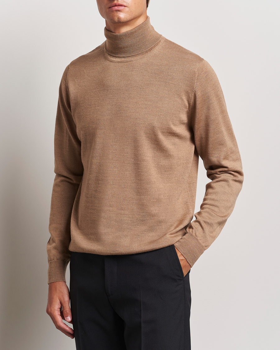 Men |  | J.Lindeberg | Kaden Merino Turtleneck Tiger Brown