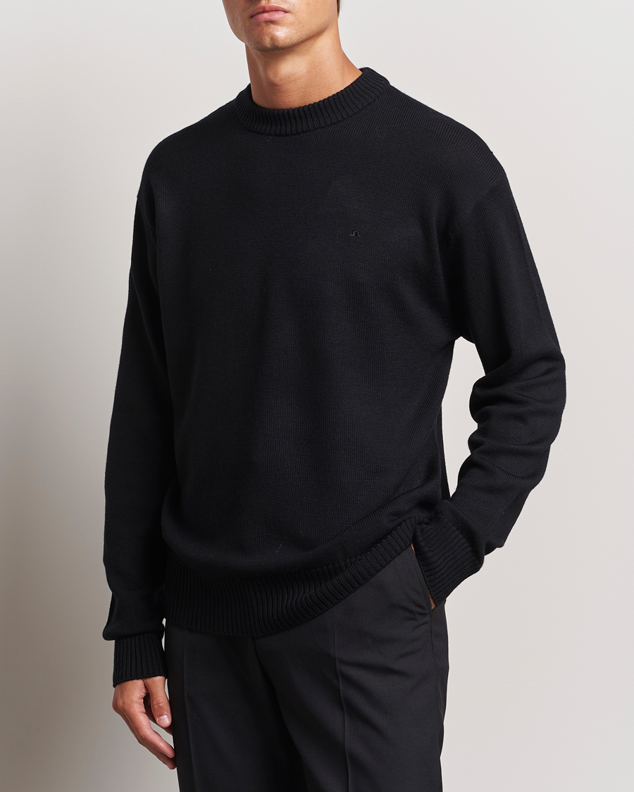 Men |  | J.Lindeberg | Kino Merino Crew Neck Black