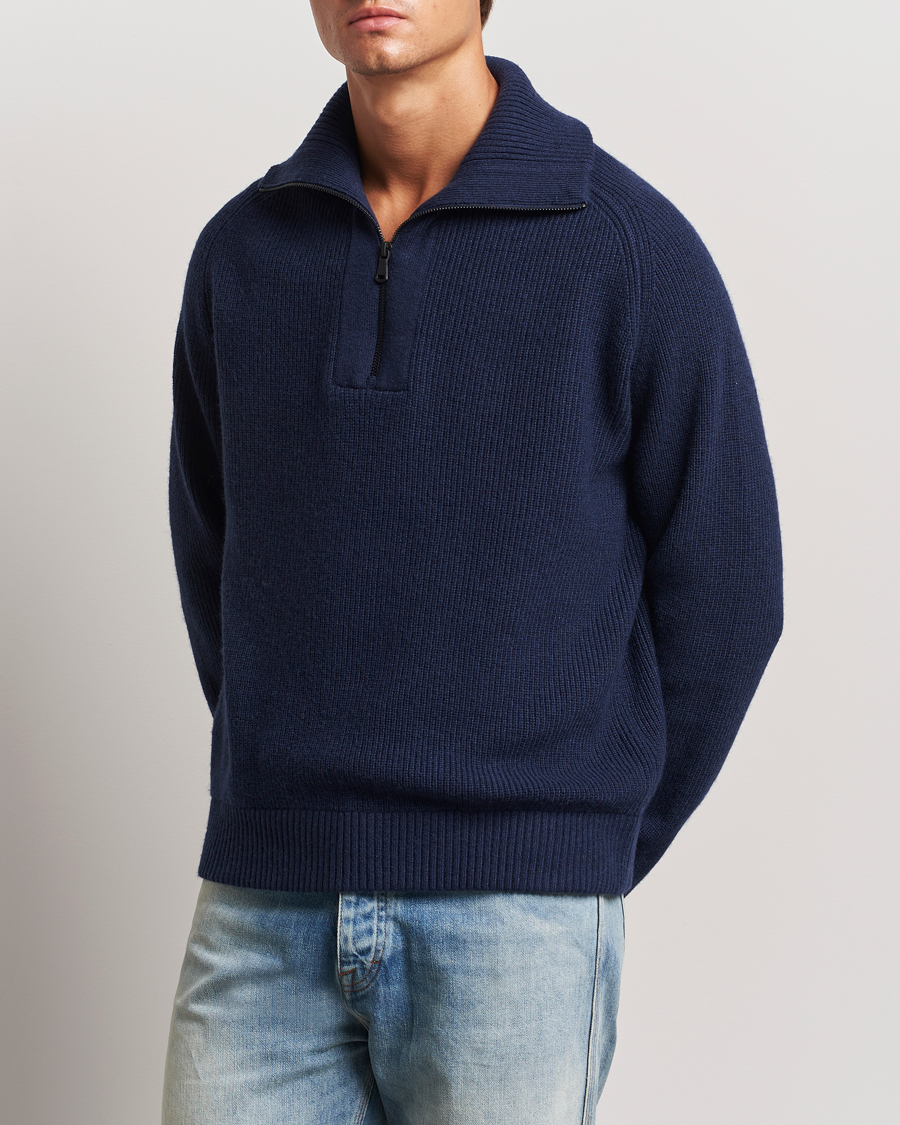 Men |  | J.Lindeberg | Wilmer Quarter Zip Knit Navy