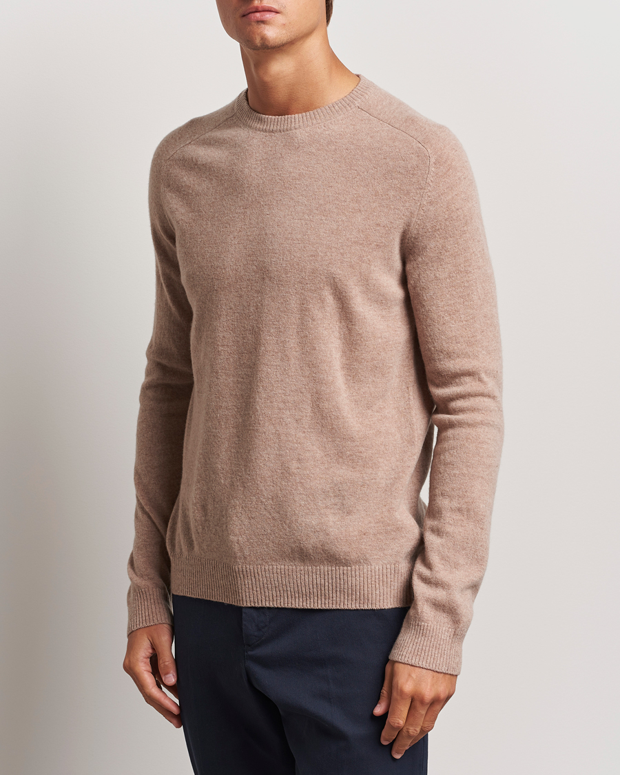 Men |  | KnowledgeCotton Apparel | Lambswool Roundneck Beige