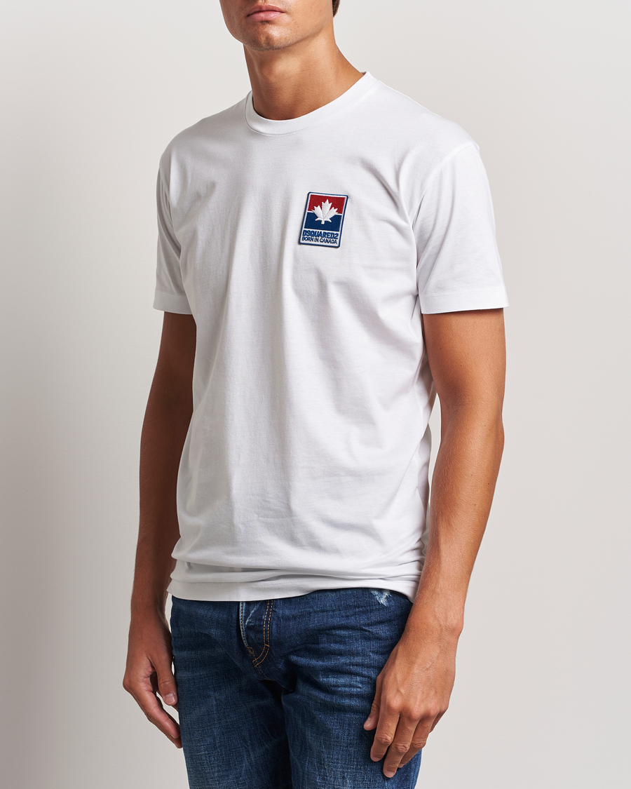 Men | Luxury Brands | Dsquared2 | Cool Fit Leaf T-Shirt White