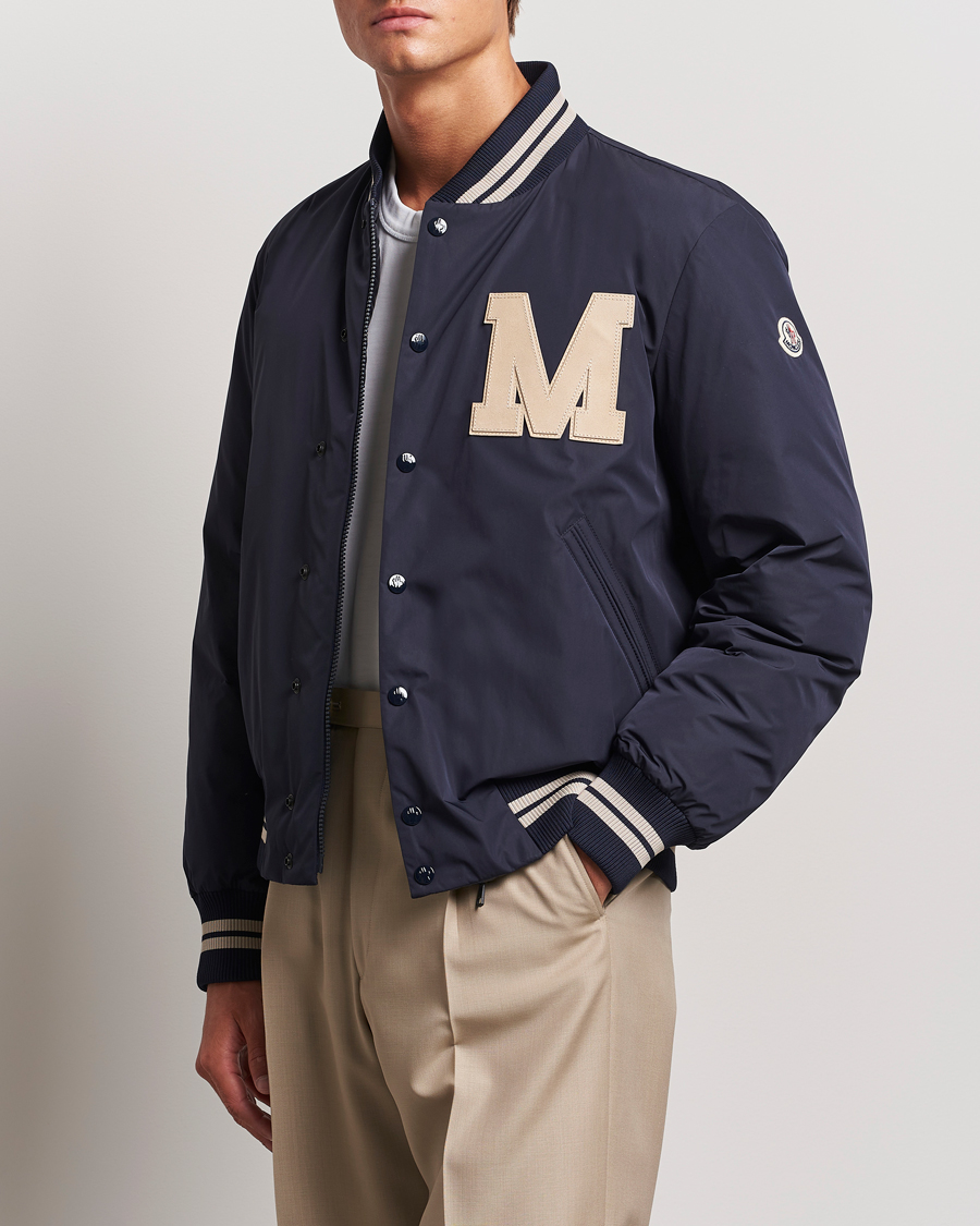 Moncler Lateltin Varsity Jacket Navy at CareOfCarl.com