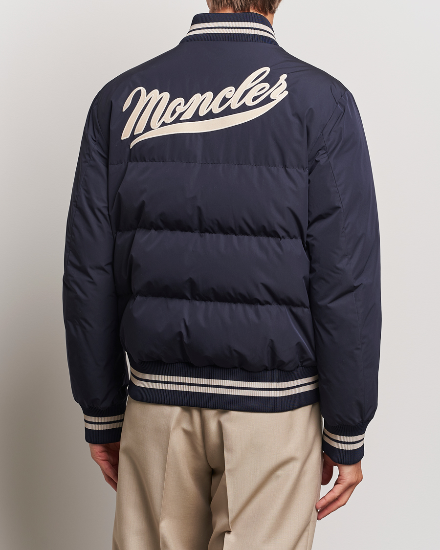 Moncler Lateltin Varsity Jacket Navy at CareOfCarl.com