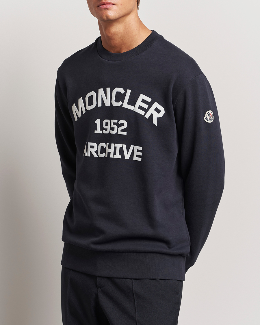 Men |  | Moncler | Archive Logo Sweatshirt Navy