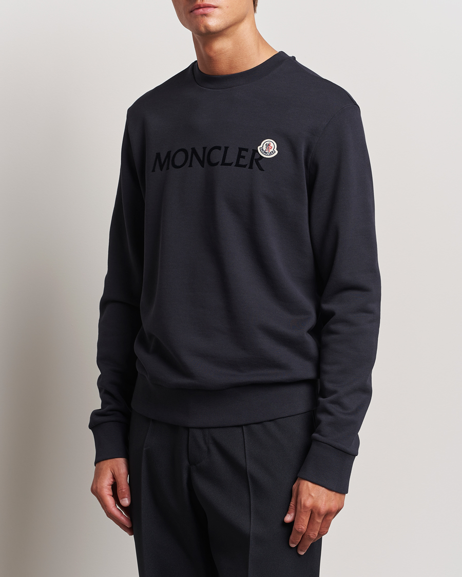 Men |  | Moncler | Lettering Logo Sweatshirt Navy