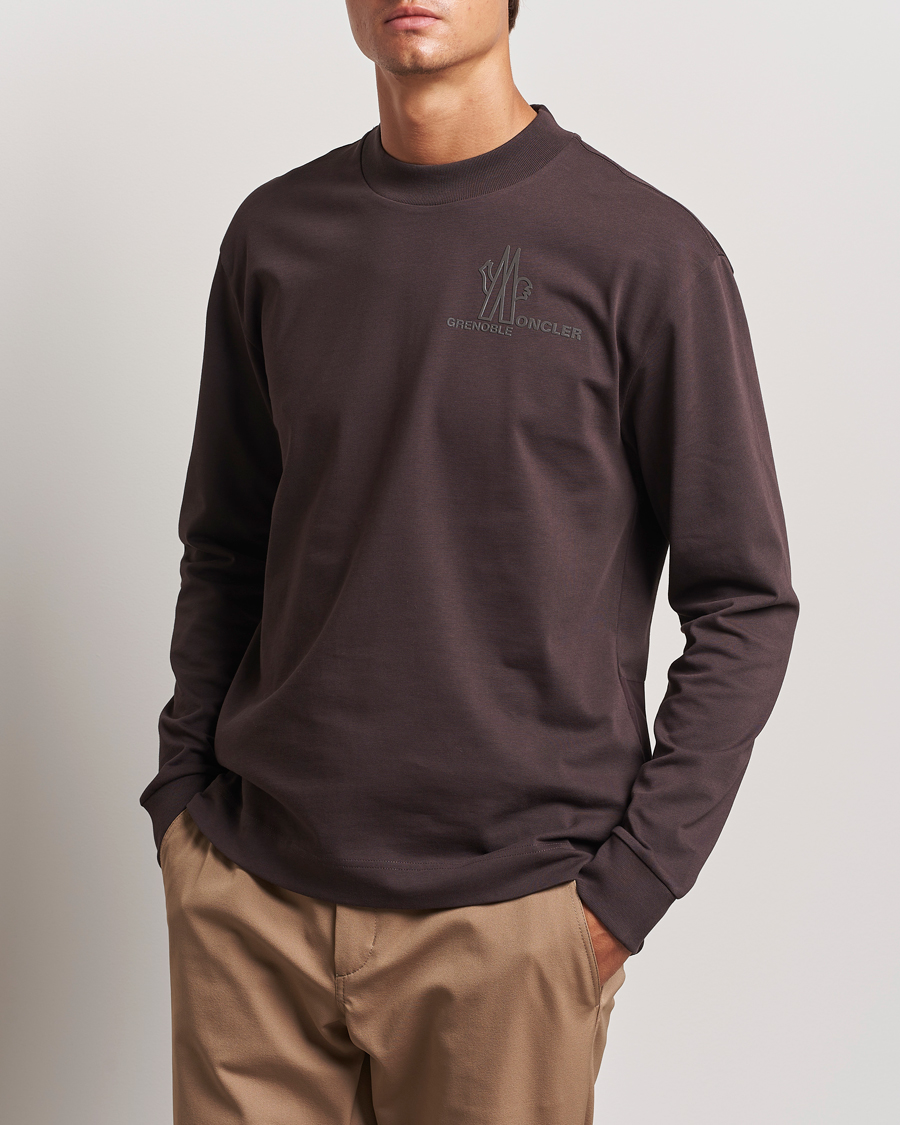 Men | Long Sleeve T-shirts | Moncler Grenoble | Long Sleeve T-Shirt Brown