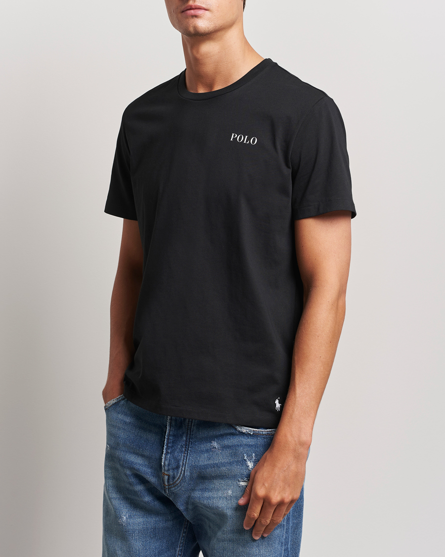 Polo Ralph Lauren Logo Cotton Jersey Sleep T-Shirt Black at CareOfCarl.com