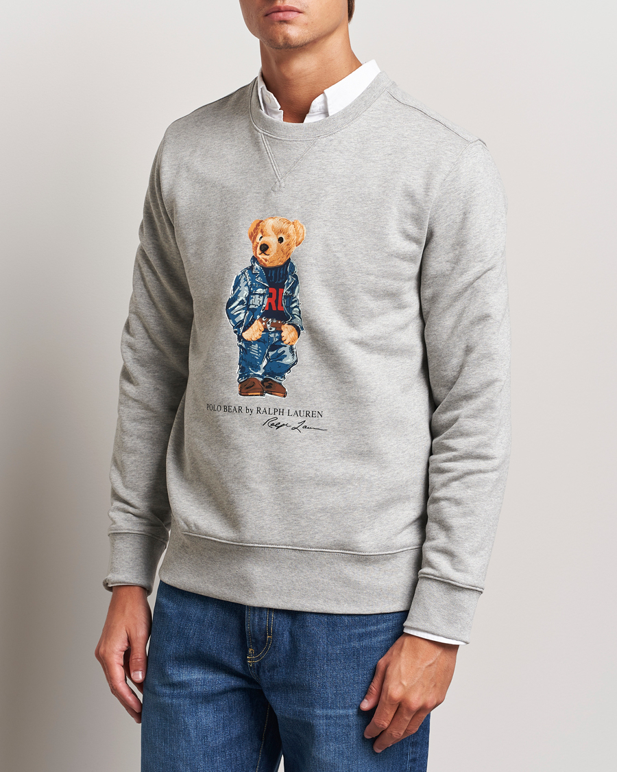 Men |  | Polo Ralph Lauren | Crew Neck Sweatshirt Andover Heather Denim Bear