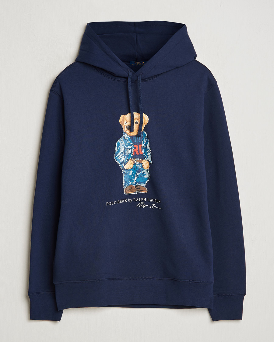 Polo Ralph Lauren Pullover Hoodie Cruise Navy Denim Bear at CareOfCarl