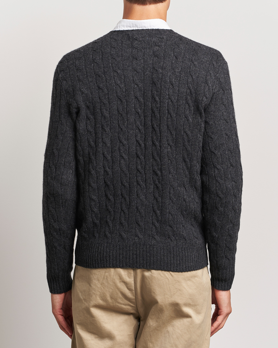 Deals Polo Ralph Lauren Men’s Wool & Cashmere Cable Knit Sweater. Dark Gray, size L