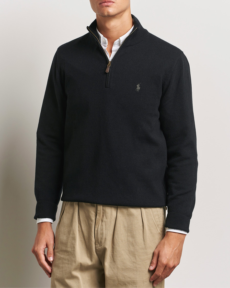 Men |  | Polo Ralph Lauren | Merino Half-Zip Sweater Polo Black