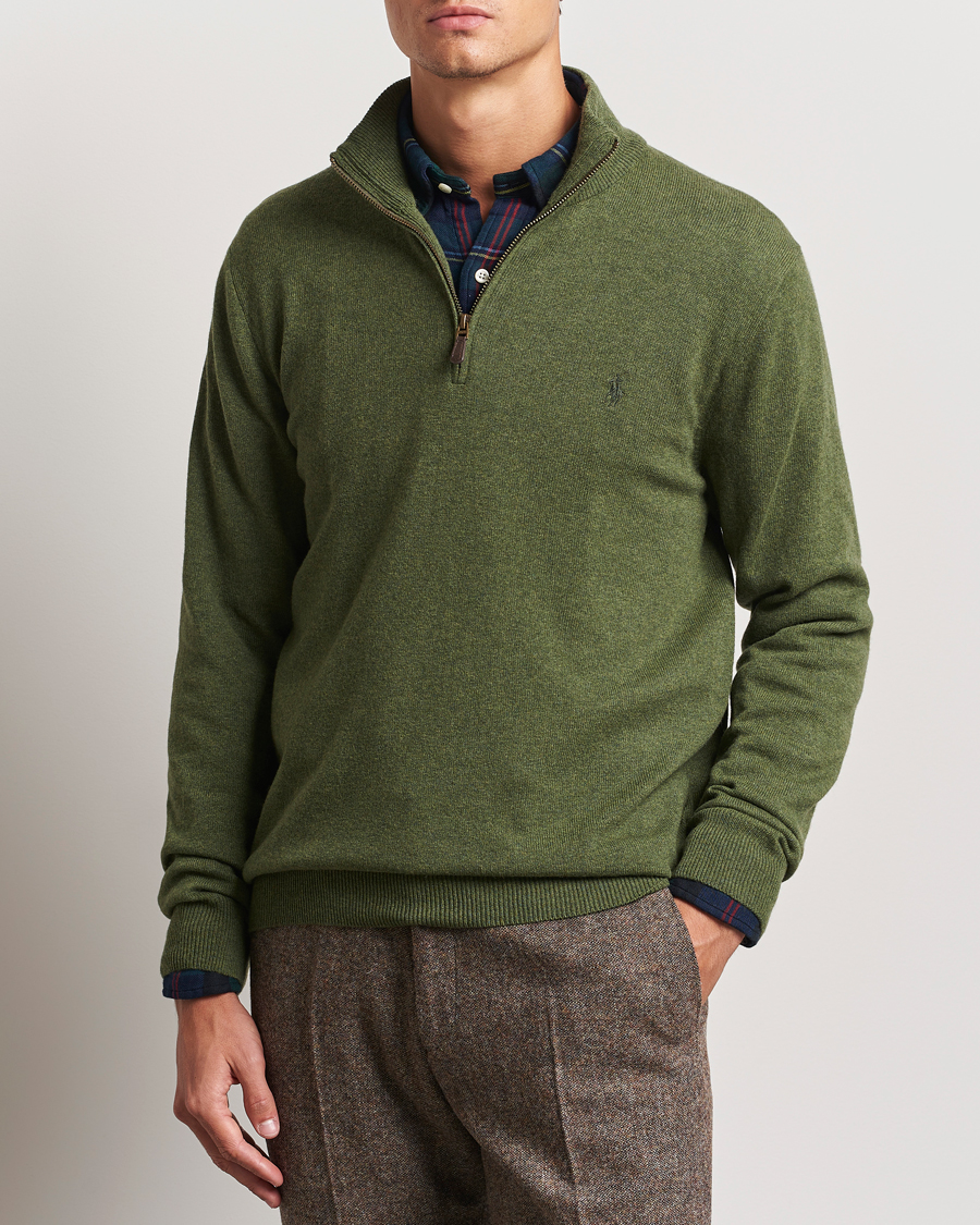 Men |  | Polo Ralph Lauren | Merino Half-Zip Sweater Classic Olive Heather