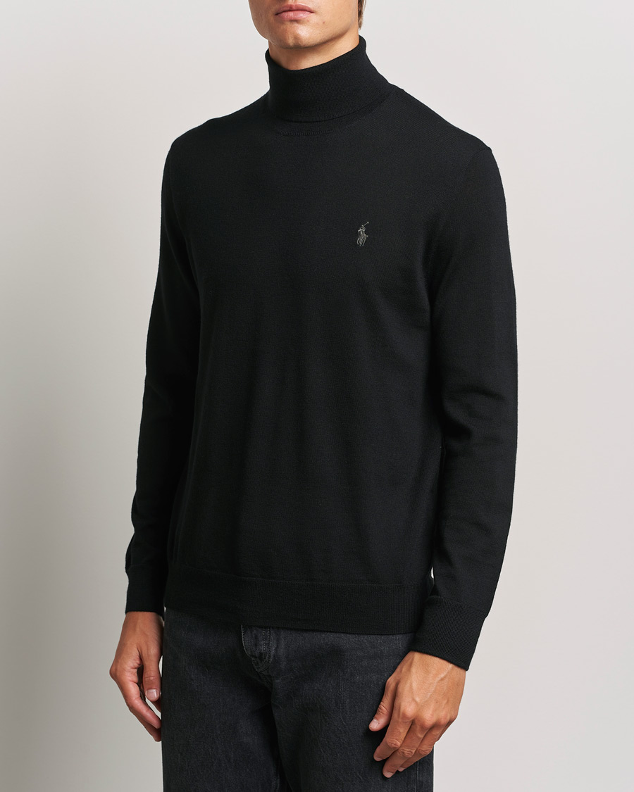 Men |  | Polo Ralph Lauren | Merino Knitted Rollneck Polo Black