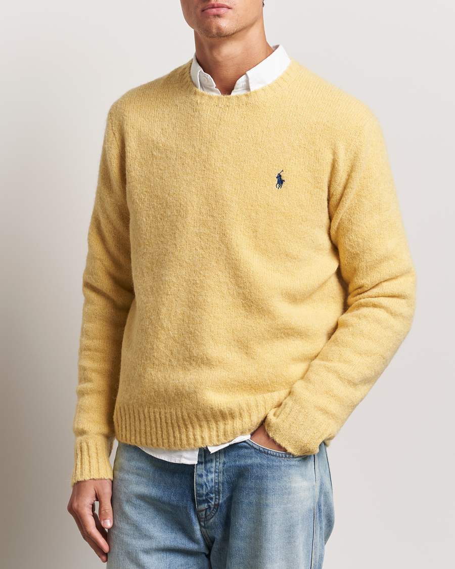 Polo Ralph Lauren Alpaca Crew Neck Sweater Shetland Yellow at CareOfCarl